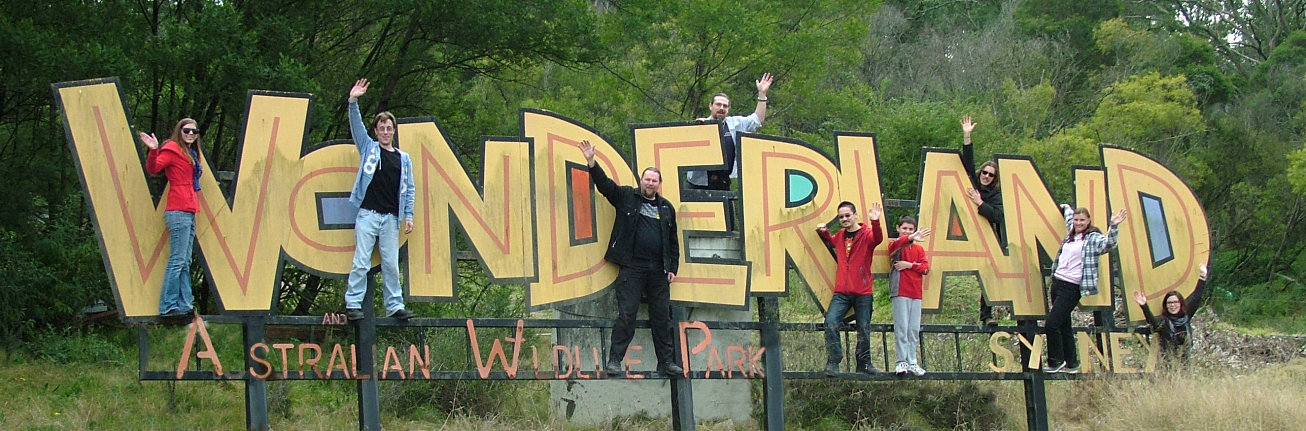 Bush Beast after closure — wonderland sign